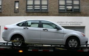Ford Focus being delivered to the Auto Academy